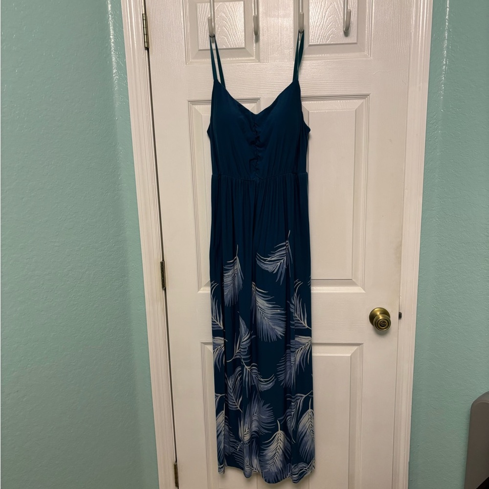 Soma Teal and White Maxi Dress with lining to the knees